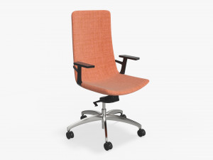 Office chair with high back Model 3D