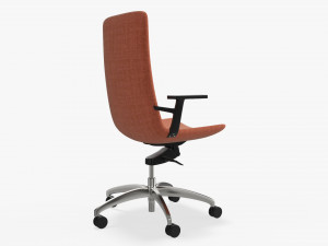 Office chair with high back 3D 모델