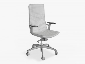 Office chair with high back 3D 모델