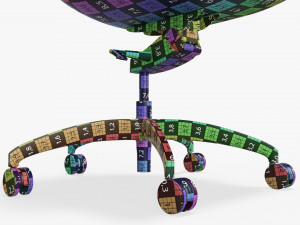 Office chair with high back 3D 모델