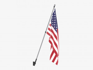 Outdoor flagpole kit 01 Modelo 3D