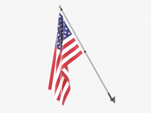 Outdoor flagpole kit 01 Modelo 3D