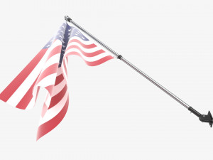 Outdoor flagpole kit 01 Modelo 3D