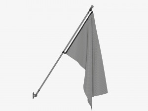 Outdoor flagpole kit 01 Modelo 3D