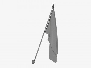 Outdoor flagpole kit 01 Modelo 3D