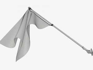 Outdoor flagpole kit 01 Modelo 3D