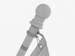 Outdoor flagpole kit 01 Modelo 3D