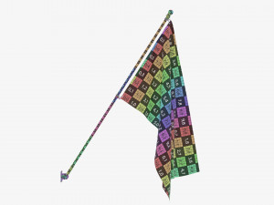 Outdoor flagpole kit 01 Modelo 3D