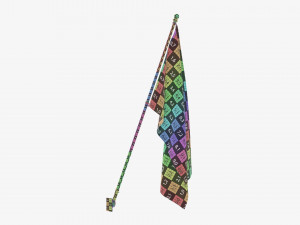Outdoor flagpole kit 01 Modelo 3D