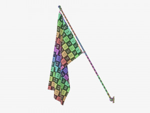 Outdoor flagpole kit 01 Modelo 3D