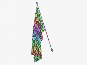 Outdoor flagpole kit 01 Modelo 3D