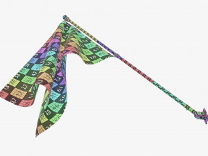 Outdoor flagpole kit 01 Modelo 3D