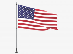 Outdoor flagpole kit 02 3D Model