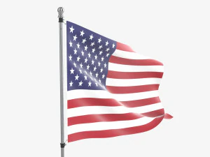 Outdoor flagpole kit 02 3D Model