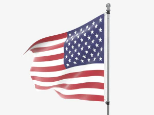 Outdoor flagpole kit 02 3D Model