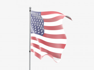 Outdoor flagpole kit 02 3D 모델