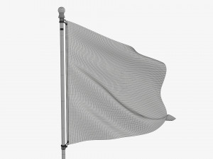 Outdoor flagpole kit 02 3D 모델