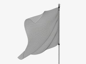 Outdoor flagpole kit 02 3D Model