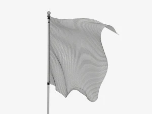 Outdoor flagpole kit 02 3D Model