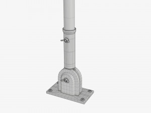Outdoor flagpole kit 02 3D 모델