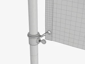 Outdoor flagpole kit 02 3D Model