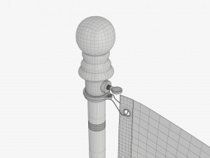 Outdoor flagpole kit 02 3D 모델