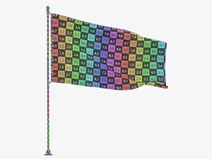 Outdoor flagpole kit 02 3D Model