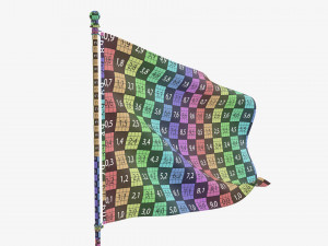 Outdoor flagpole kit 02 3D 모델