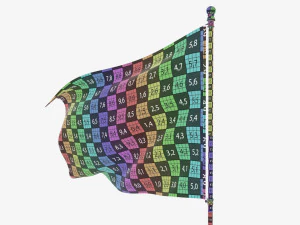 Outdoor flagpole kit 02 3D Model