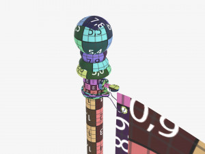 Outdoor flagpole kit 02 3D 모델