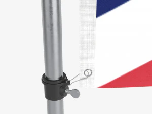 Outdoor flagpole kit 03 3D Model