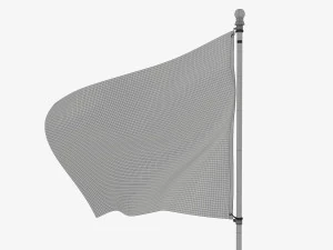 Outdoor flagpole kit 03 3D Model