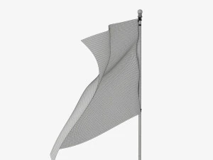 Outdoor flagpole kit 03 3D Model