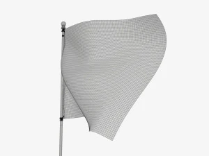 Outdoor flagpole kit 03 3D Model