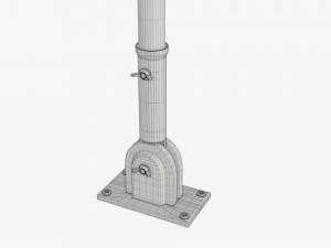 Outdoor flagpole kit 03 Modelo 3D