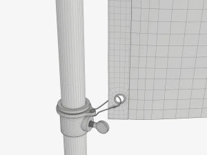 Outdoor flagpole kit 03 3D Model