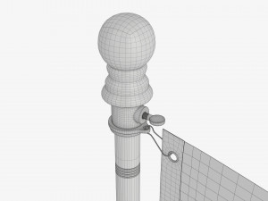 Outdoor flagpole kit 03 Modelo 3D