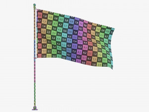 Outdoor flagpole kit 03 Modelo 3D