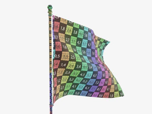 Outdoor flagpole kit 03 3D Model