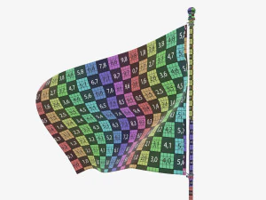 Outdoor flagpole kit 03 3D Model