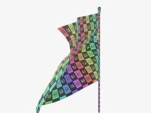 Outdoor flagpole kit 03 3D Model
