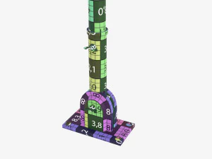 Outdoor flagpole kit 03 3D Model