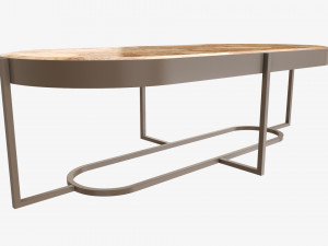 Oval coffee table Modello 3D