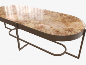 Oval coffee table Modello 3D