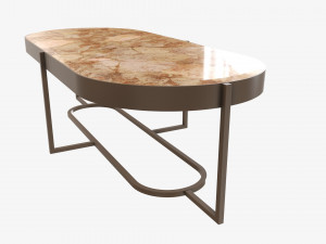Oval coffee table Modello 3D