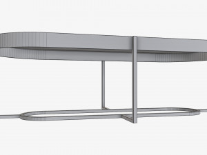Oval coffee table Modello 3D