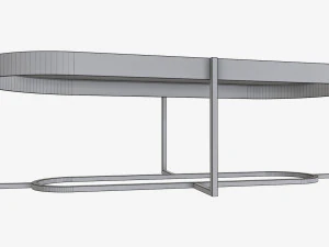 Tavolino ovale Modello 3D