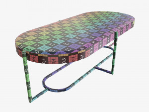 Oval coffee table Modello 3D