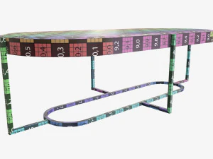 Tavolino ovale Modello 3D