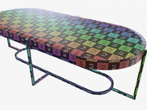 Oval coffee table Modello 3D
